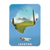 Lesotho Zuid-Afrika Ski poster Magneet (Verticaal)