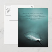 L'espoir est la chose avec la carte postale plumes (Devant / Derrière)