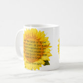 L'espoir fleurit : Romains 15:13 Tournesol Mug (Devant gauche)