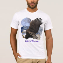 L'ESPRIT DE LA LIBERTÉ L'aigle chauve T-shirt anim