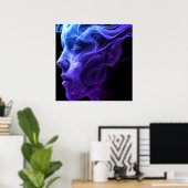 L'esprit d'une femme sur une affiche murale (Bureau à domicile)