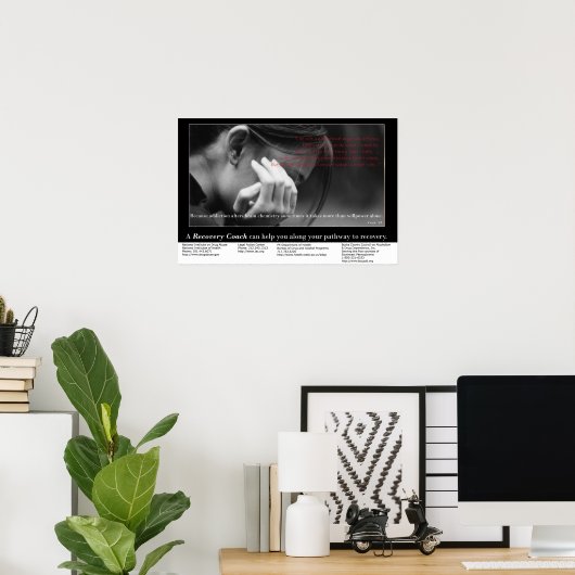 L'esprit est prêt affiche (Bureau à domicile)