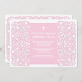 L'Esprit Gagnant Pink Invitation Religieuse (Devant / Derrière)