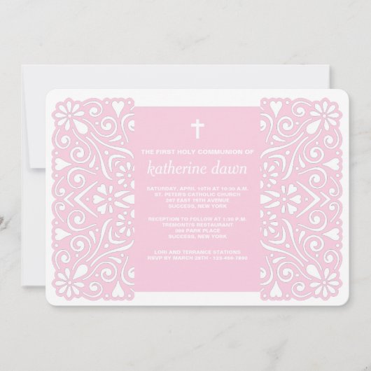 L'Esprit Gagnant Pink Invitation Religieuse (Devant)