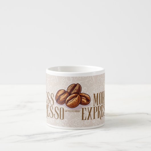 Less depresso more expresso quote espresso mug (Devant)