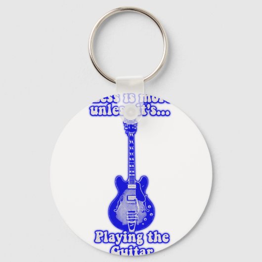 Less is more unless it's playing the guitar sleutelhanger (Voorkant)