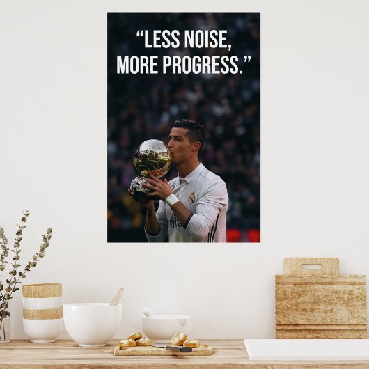 Less Noise More Progress Motivation Poster (Keuken)