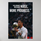 Less Noise More Progress Motivation Poster (Devant)