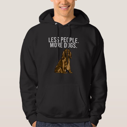 Less People More Dogs Cocker Spaniel  Introvert Hoodie (Voorkant)