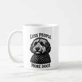 Less People More Dogs Mug - Golden Doodle Koffiemok