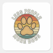 Less People More Dogs Sticker (Devant)