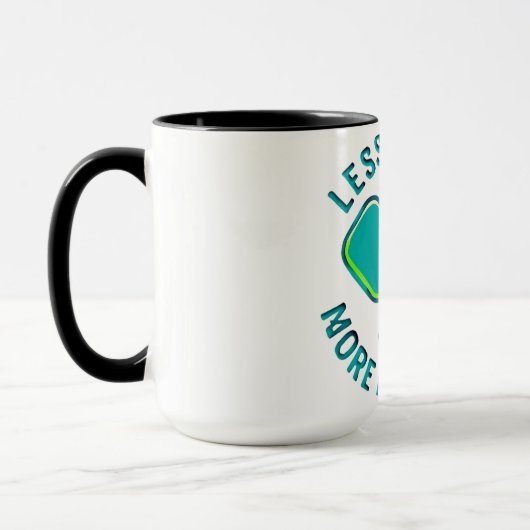 Less Stress More Pickleball Funny Player Mug (Gauche)