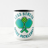 Less Stress More Pickleball Funny Player Mug (Centre)