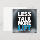 Less Talk, More Lift Bedankkaart (Voorkant / Achterkant)