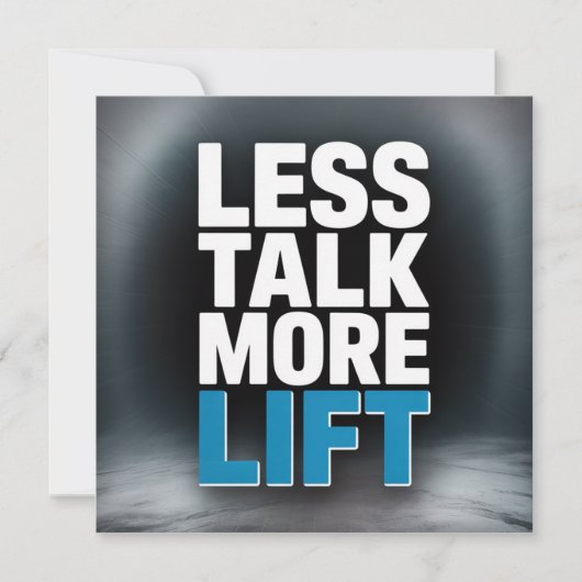 Less Talk, More Lift Bedankkaart (Voorkant)