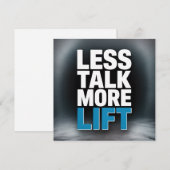 Less Talk, More Lift Feestdagenkaart (Voorkant / Achterkant)