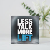 Less Talk, More Lift Feestdagenkaart (Staand voorkant)