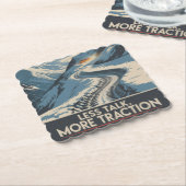 Less Talk. More Traction Kartonnen Onderzetters (Gebogen)