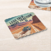 Less Talk. More Traction Kartonnen Onderzetters (Gebogen)