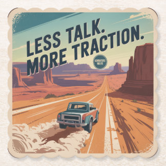 Less Talk. More Traction Kartonnen Onderzetters