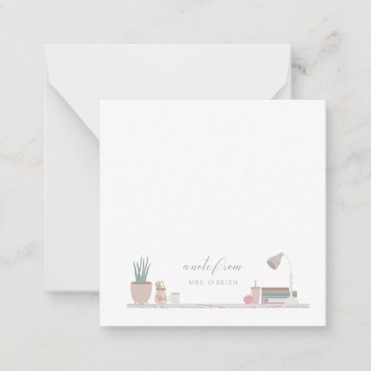 lessenaar notitiekaartje (Voorkant)