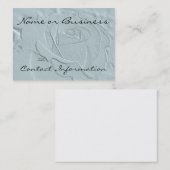 L'essence de s'est levée : Carte de visite de vert (Devant / Derrière)