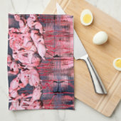 Lesser Flamingos (Phoeniconaias minor), Afrika, Theedoek (Quarter Fold)