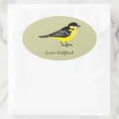 Lesser goudfinch ovale sticker (Tas)