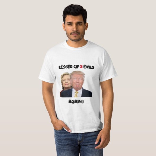 Lesser van 2 evils t-shirt (Voorkant volledig)