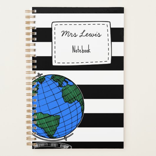 LESSON PLANNER WITH NAME world theme (Voorkant)