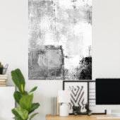 'Lessons' Abstracte zwart-witkunst Poster (Thuiskantoor)