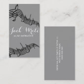 Lessons Instrument Music Instructor Business Visitekaartje (Voorkant / Achterkant)