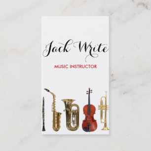 Lessons Instrument Muziek Docent Zakelijk Visitekaartje
