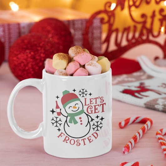 Les't get Frosted Cute Crhistmas Snowman Koffiemok