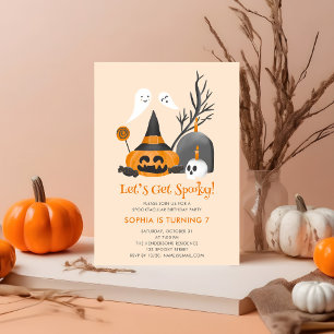 Lest krijgen griezelig schattig verjaardag Hallowe Kaart