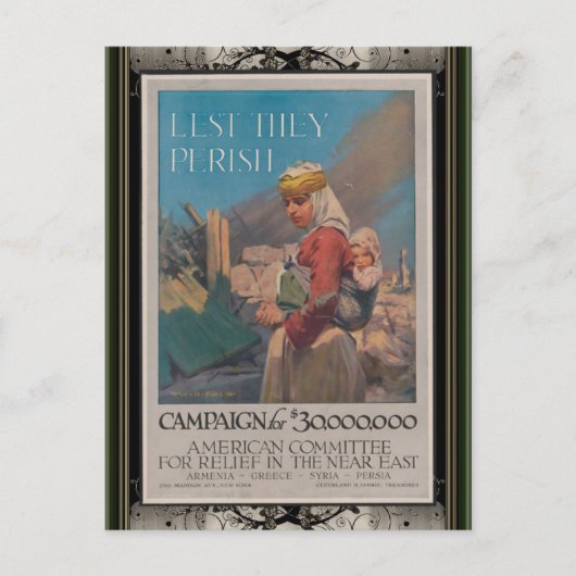 Lest ze Perish Poster Briefkaart (Voorkant)