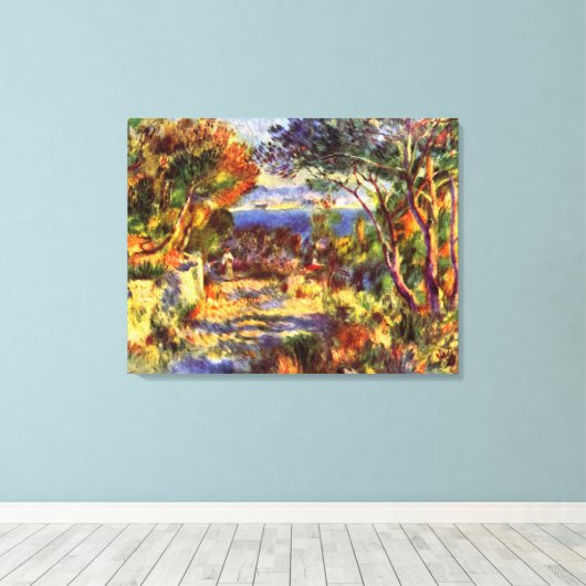 L'Estaque van Pierre Renoir,  impressionisme Canvas Afdruk (Insitu (Houten vloer))