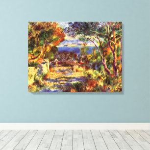 L'Estaque van Pierre Renoir, Vintage Impressionism Canvas Afdruk