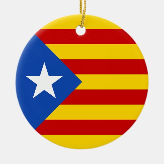 "L'Estelada Blava" Catalaanse onafhankelijkheidsvl Keramisch Ornament (Voorkant)