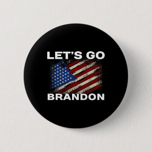 Let#39; s Go Brandon Flag Joe Biden Donald Trump P Ronde Button 5,7 Cm