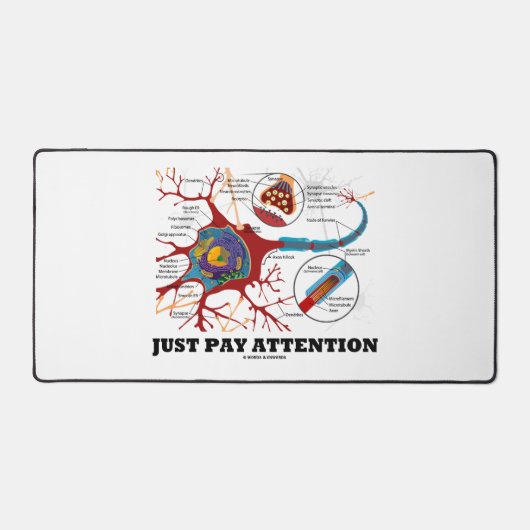 Let alleen op Neuron Synapse Neurotransmitter Bureaumat (Voorkant)