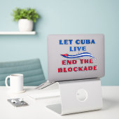Let Cuba Live Sticker (Laptop op bureau)