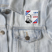 Let Cuba Live Vierkante Button 5,1 Cm (In situ)