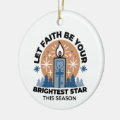 Let Faith Shine Bright: het thema van de winter Keramisch Ornament (Links)