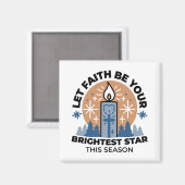 Let Faith Shine Bright: het thema van de winter Magneet (Voorkant / Achterkant)