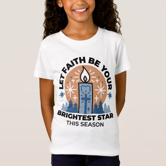 Let Faith Shine Bright: het thema van de winter T-shirt (Voorkant)