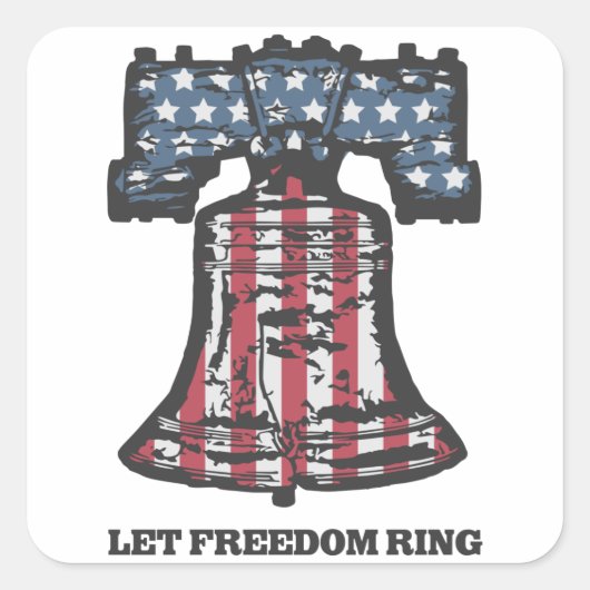 Let Freedom Ring - Liberty Bell- Stickers patrioti (Devant)