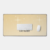 Let Go Let God Cross in Black Text Bureaumat (Keyboard & Muis)