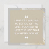 Let Go Life I Carte d'affirmation positive prévue (Devant)