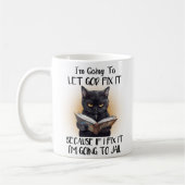 Let God Funny Cat Mug (Gauche)